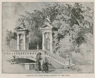 Gateway, by Inigo Jones, Leading to the Park, Holland House by English School