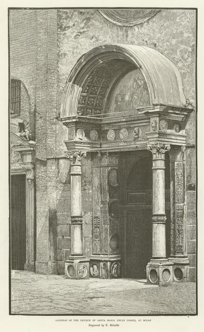 Gateway of the Church of Santa Maria delle Grazie, at Milan by English School
