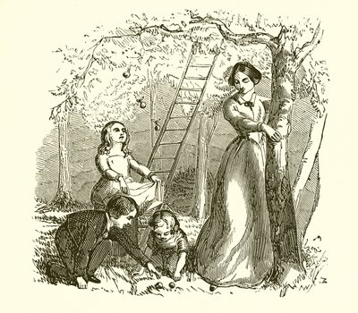 Gathering Apples by English School