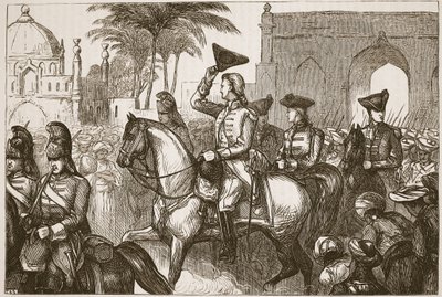 General Goddard Entering Surat, Illustration from Cassell