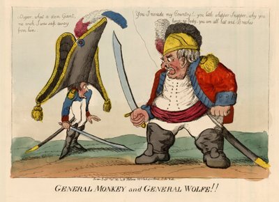 General Monkey and General Wolfe!! by English School