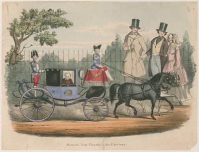 General Tom Thumb in His Carriage by English School