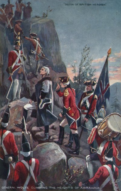 General Wolfe climbing the Heights of Abraham, Quebec, 1759 by English School