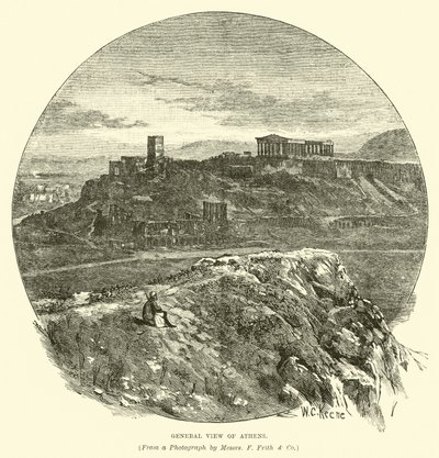 General view of Athens by English School