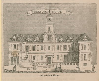 General View of Belsize House by English School