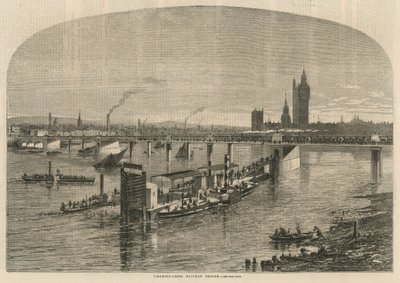 General View of Charing Cross Railway Bridge by English School