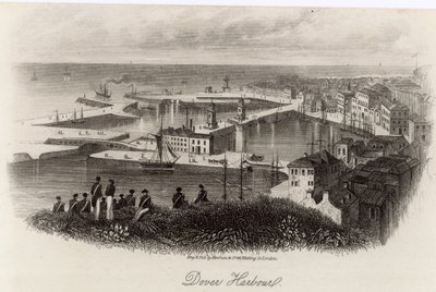 General View of Dover Harbour by English School