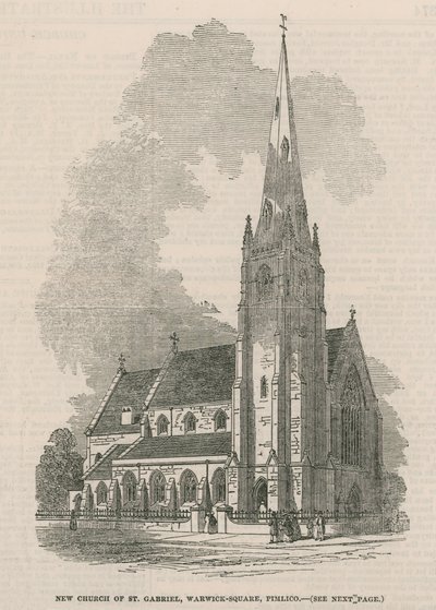 General View of the New Church of St. Gabriel by English School