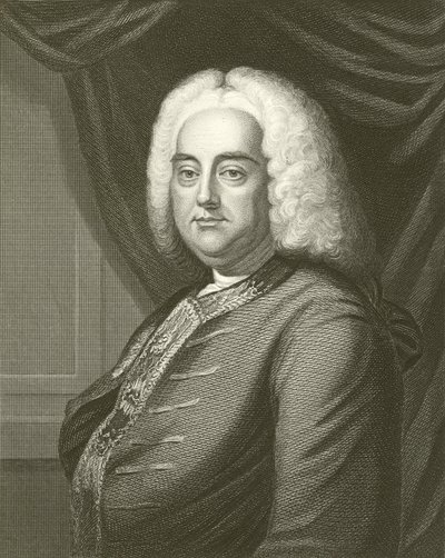 George F Handel by English School