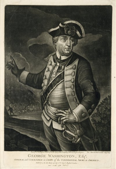 George Washington, General and Commander in Chief of the Continental Army in America by English School
