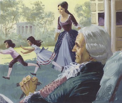 George Washington in old age by English School