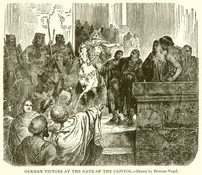 German Victors at the Gate of the Capitol by English School