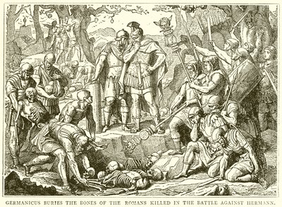 Germanicus Buries the Bones of the Romans Killed in the Battle against Hermann by English School