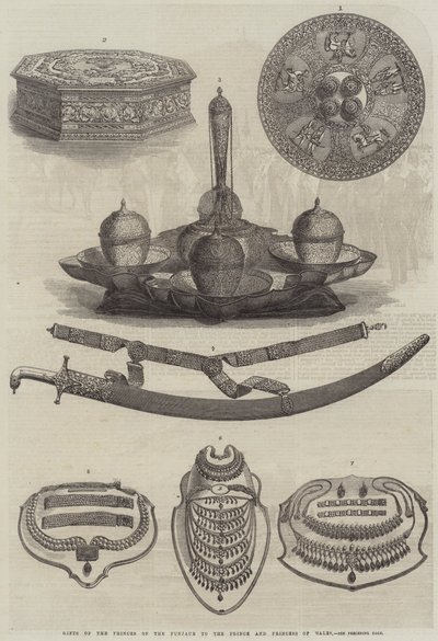 Gifts of the Princes of the Punjaub to the Prince and Princess of Wales by English School