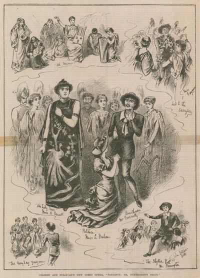 Gilbert & Sullivans new comic opera Patience; or, Bunthornes Bride by English School