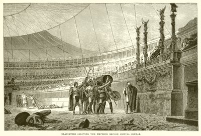 Gladiators Saluting the Emperor Before Joining Combat by English School