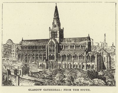 Glasgow Cathedral, from the South by English School