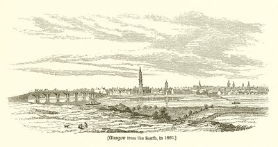 Glasgow from the South, in 1660 by English School