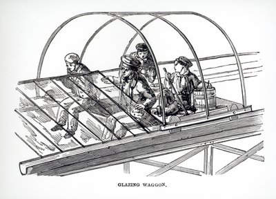 Glazing wagon used at Paxton