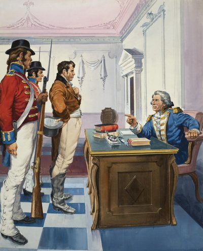 Governor Bligh of New South Wales arresting John Macarthur by English School