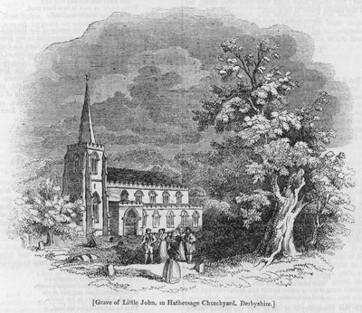 Grave of Little John, in Hathersage Churchyard, Derbyshire by English School