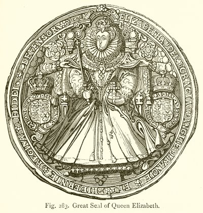 Great Seal of Queen Elizabeth by English School