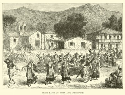 Greek Dance at Hagia Anna, Negropont by English School