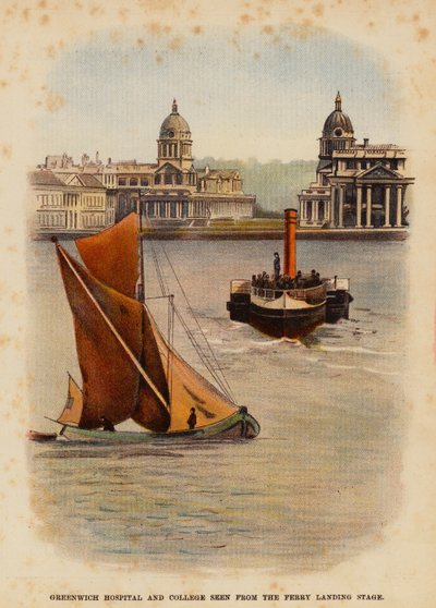 Greenwich Hospital and College Seen from the Ferry Landing Stage by English School
