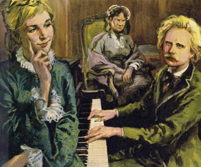 Grieg celebrated his engagement to Nina Hagerup by composing I Love Thee by English School
