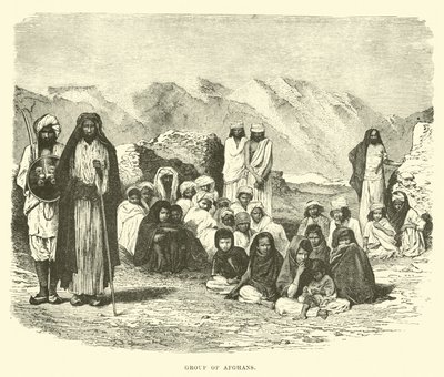 Group of Afghans by English School