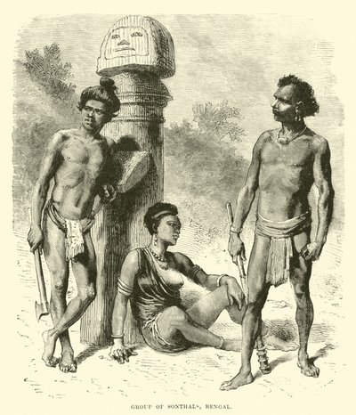 Group of Sonthals, Bengal by English School