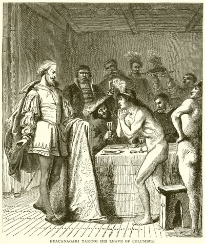 Guacanagari Taking His Leave of Columbus by English School