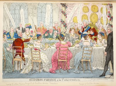 Gudgeon Fishing a la Conservatory, Pub. 1811 by English School