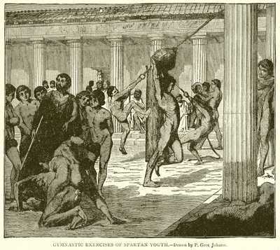 Gymnastic Exercises of Spartan Youth by English School