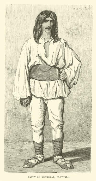 Gypsy of Voakovar, Slavonia by English School
