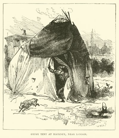 Gypsy Tent at Hackney, near London by English School