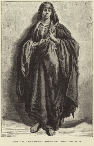 Gypsy Woman or Ghawzee from Upper Egypt by English School