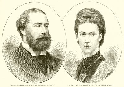 H.R.H. the Prince of Wales (B. November 9, 1841). H.R.H. the Princess of Wales (B. December 1, 1844) by English School