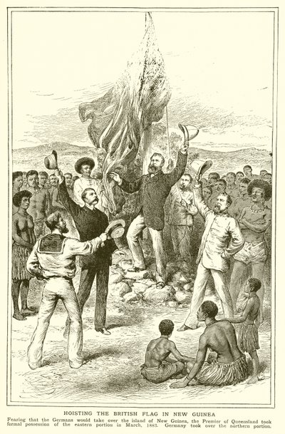 H. M. Chester, Queensland Magistrate at the Hoisting of the British Flag in New Guinea, March 1883 by English School