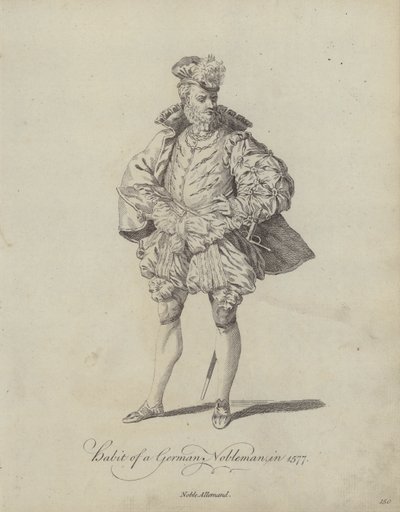 Habit of a German Nobleman in 1577 by English School