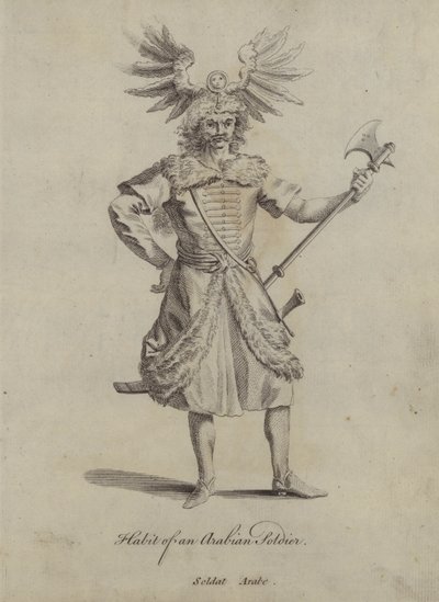 Habit of an Arabian Soldier by English School