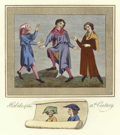 Habits of the 13th Century by English School