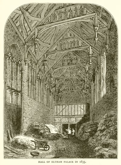Hall of Eltham Palace in 1835 by English School