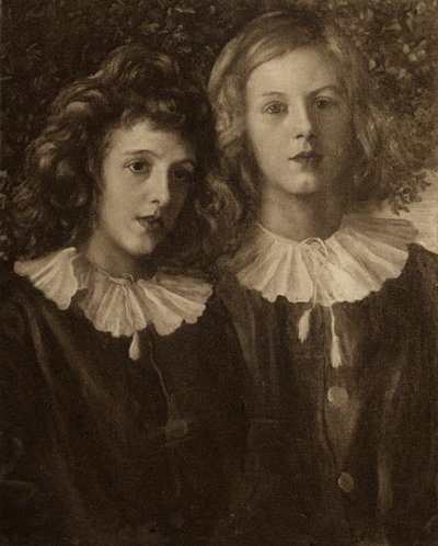 Hallam and Lionel Tennyson, Sons of Alfred Lord Tennyson (1809-92) by English School