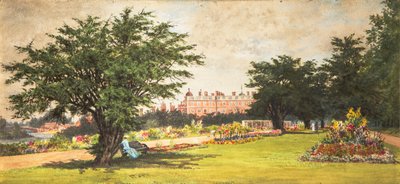 Hampton Court Gardens by English School