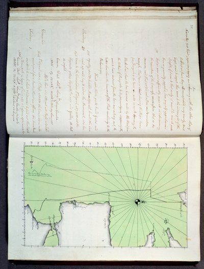 Hand drawn map of the coasts of Portugal and Spain, 1756 by English School