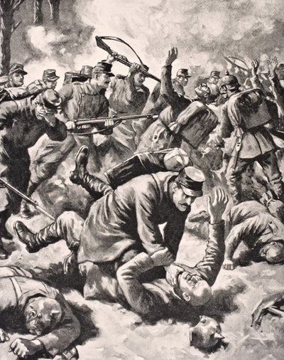 Hand to Hand Fighting Between German and Western Soldiers, from 