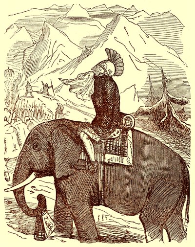 Hannibal Crossing the Alps by English School
