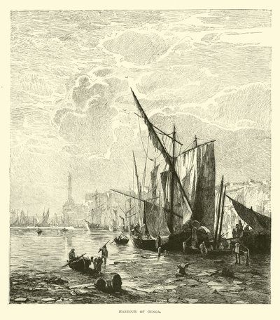 Harbour of Genoa by English School