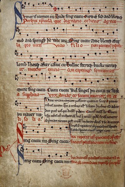 Sumer is icumen in, from the Summer Canon (Reading Rota) by English School